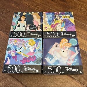 500 piece Disney puzzle Pop Art Lot of 4
